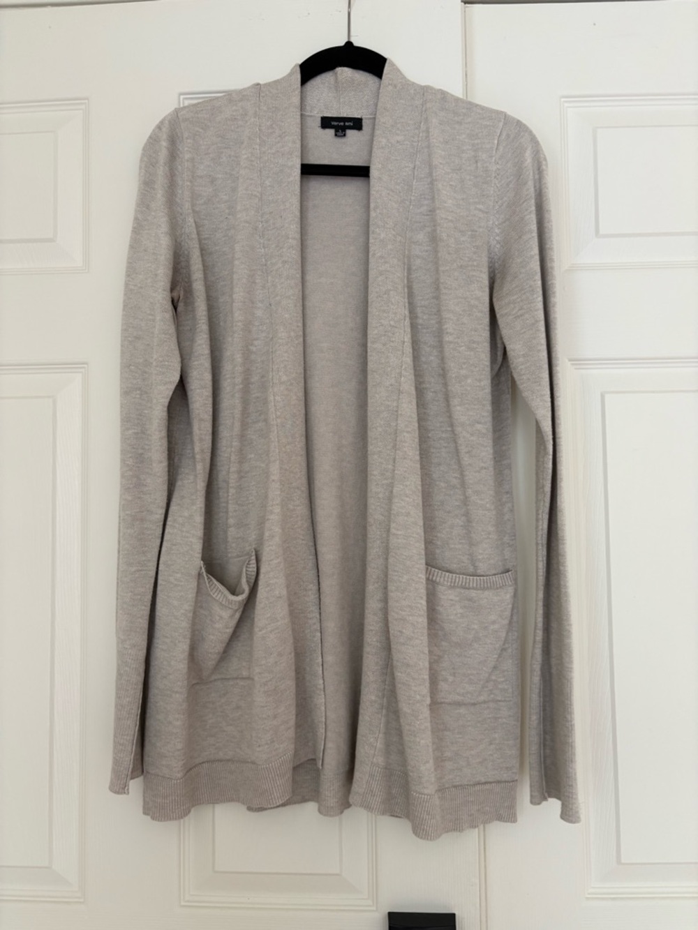 Tan Open-Front Women's Cardigan Sweater